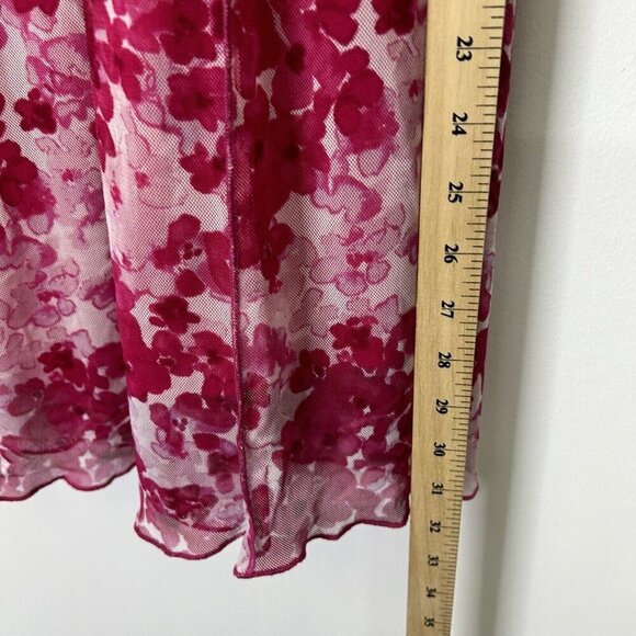 Coldwater Creek Pink Floral Midi Skirt Womens Size 1X 2X Pull On - Picture 6 of 8